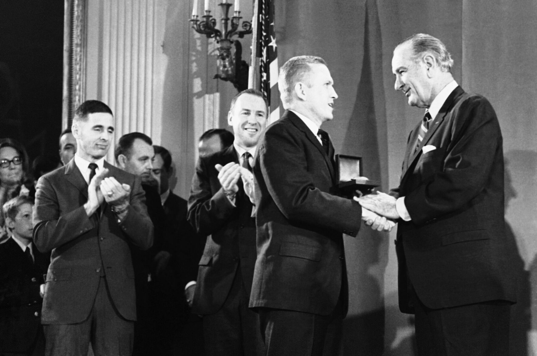 LBJ And Apollo 8 Crew 1969